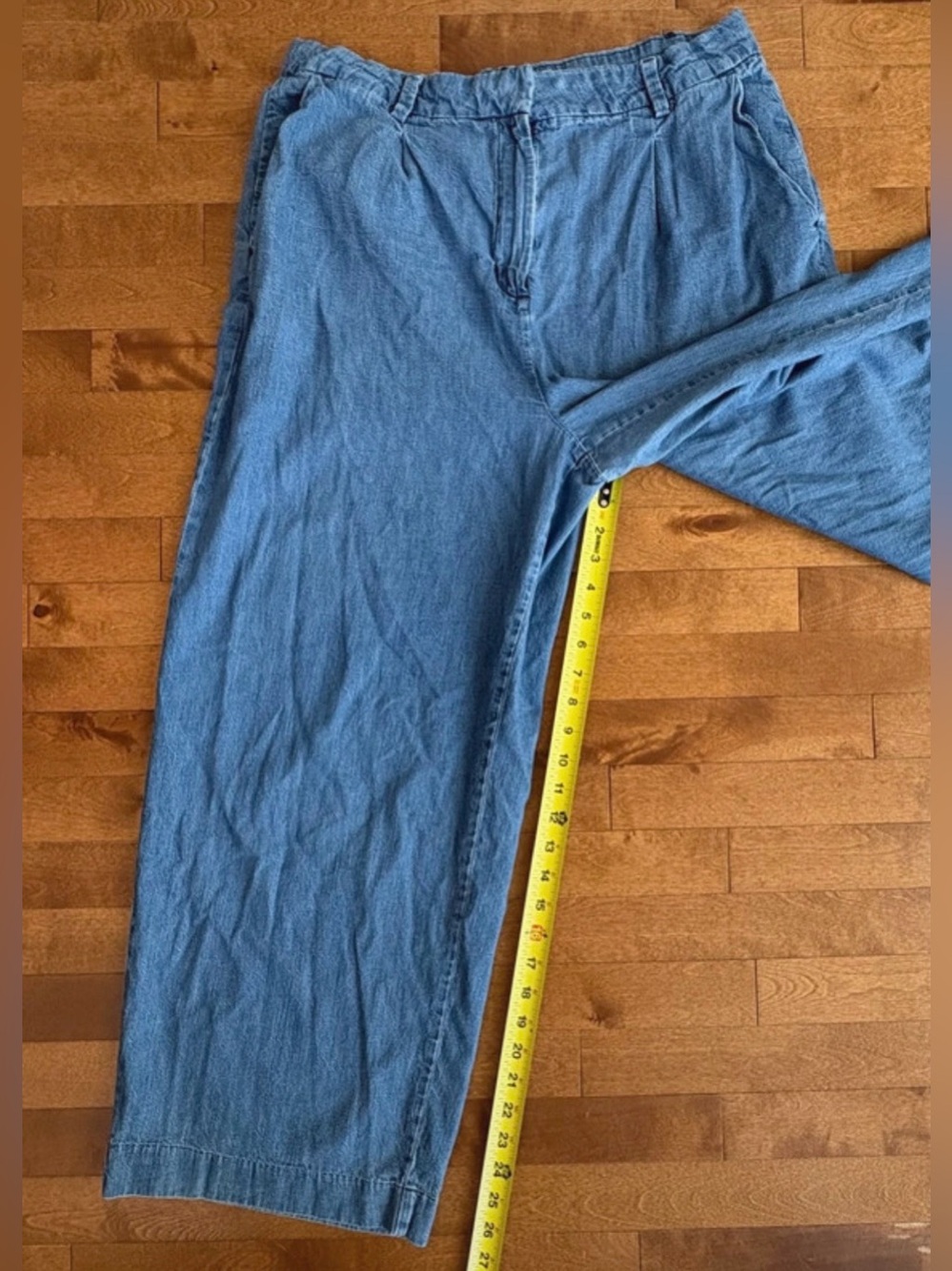 Old Navy Extra High-Rise Wide Leg Jeans Denim Size 14 Adjustable Waist - Picture 6 of 8